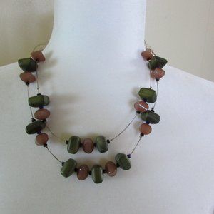 Illusion Stone and Wood Necklace by Chico